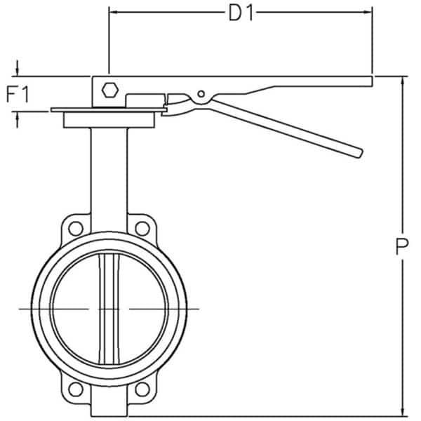 Wafer Style Butterfly Valves With Lever Operator