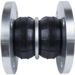 Carbon steel double sphere molded rubber expansion joint