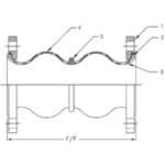 Stainless Steel Twin-Sphere Molded Rubber Expansion Joints Reference Drawing