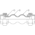 Threaded Union Molded Rubber Expansion Joints Reference Drawing