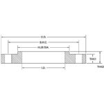 AWWA Class D Steel Hub Ring Flange Reference Drawing