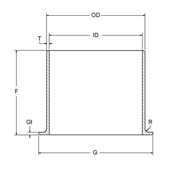 Stub end reference drawing 2