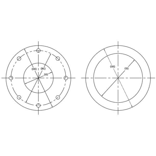 rubber gasket for flanges reference drawing