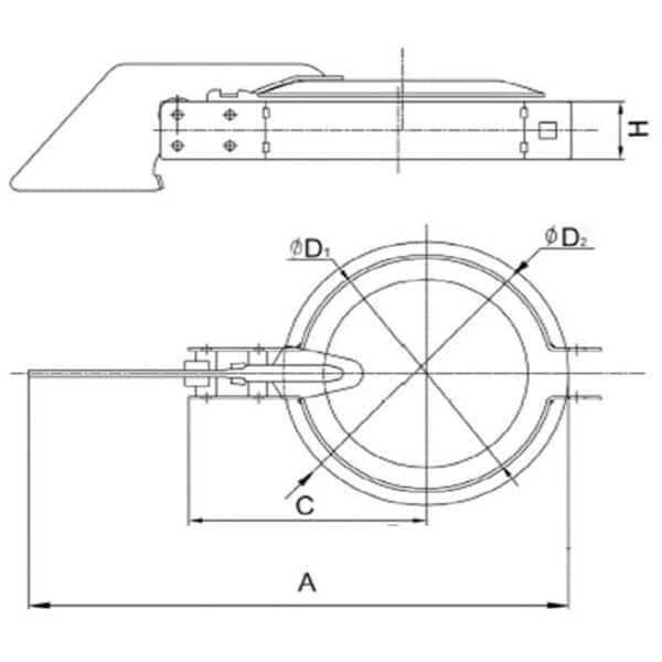 exhaust rain cap reference drawing