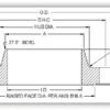 Raised-Face Weld Neck Flange Reference Drawing