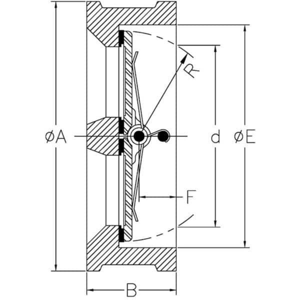 Double-Door Check Valve Reference Drawing