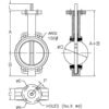 Wafer Style Butterfly Valves with Gear Operator Reference Drawing
