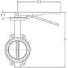 Wafer Style Butterfly Valves with Lever Operator Reference Drawing